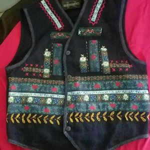 Ladies Emboidered/Needle Point Sharpie Vest